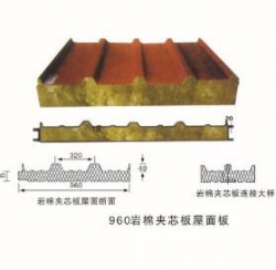 伊犁960岩棉夹芯板屋面板
